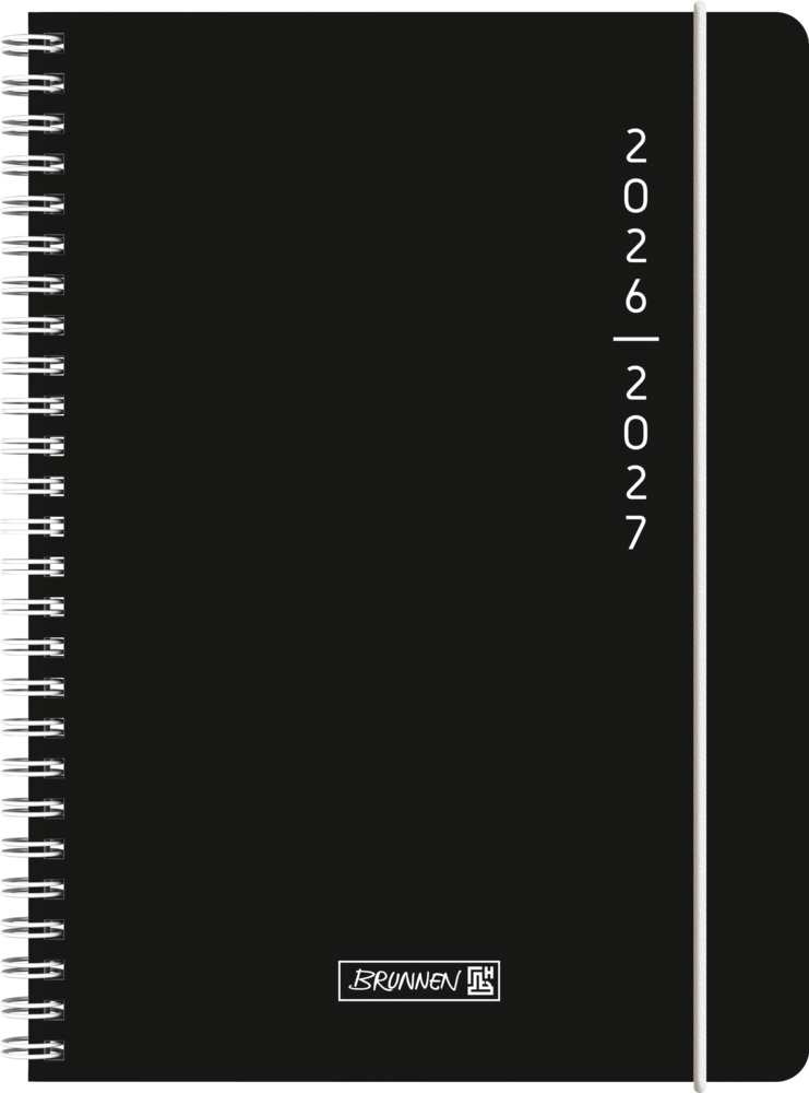 Schülerkalender 2026/2027 'Plain Black' | A5 Kunststoff