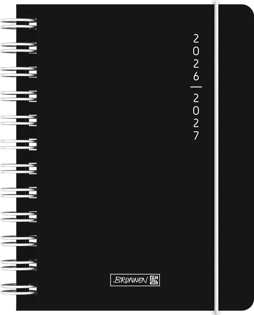 Schülerkalender 2026/2027 'Plain Black' | A6 Kunststoff
