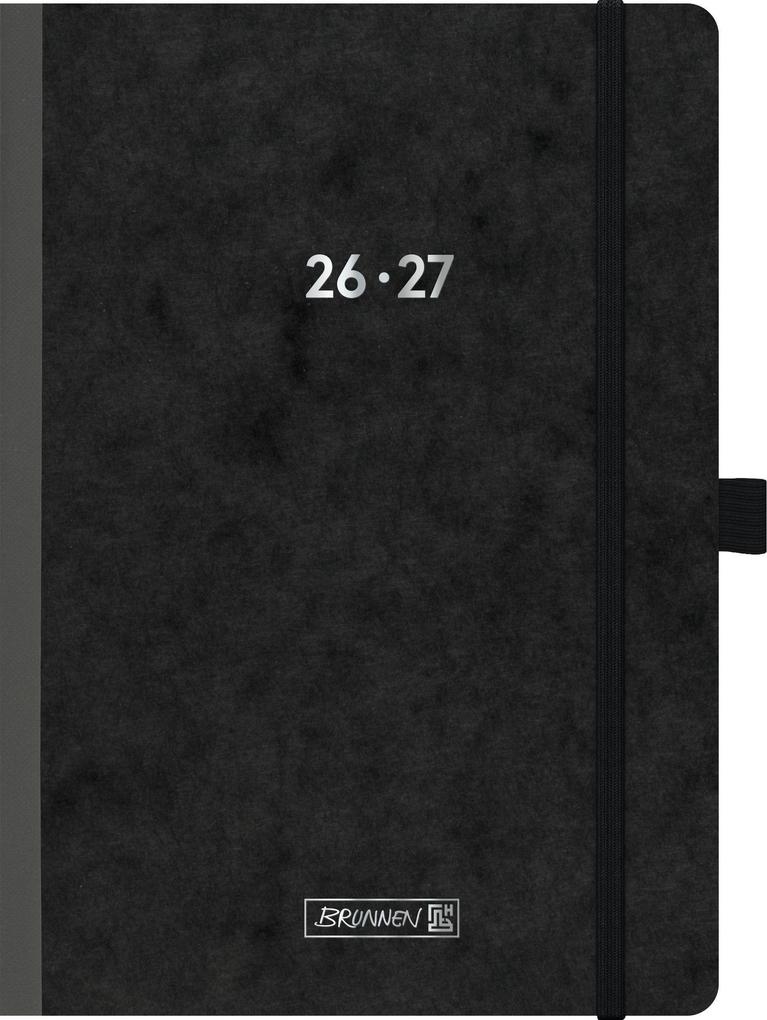 Schülerkalender 2026/2027 'Pressspan schwarz' FACT!plus | A5 Karton