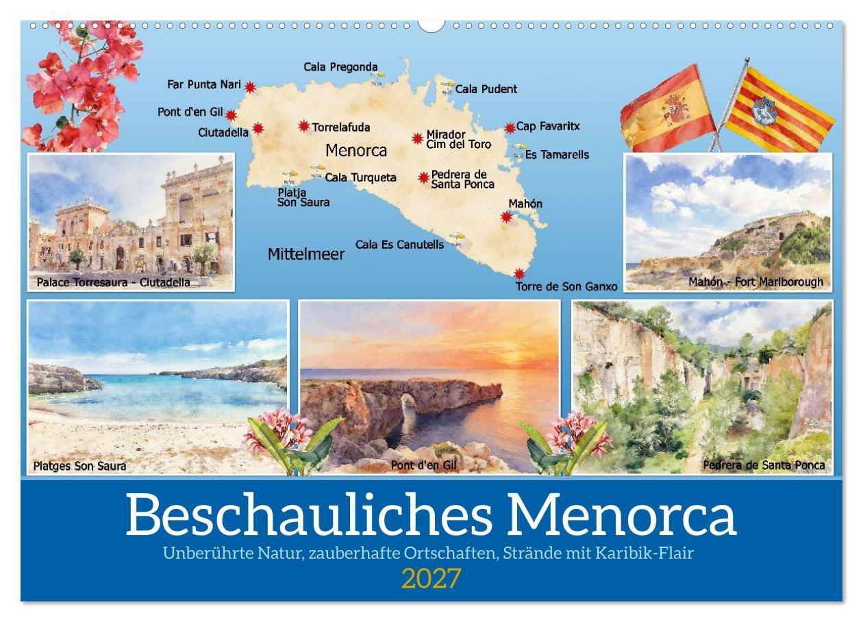 Beschauliches Menorca (Wandkalender 2027 DIN A2 quer) CALVENDO Monatskalender