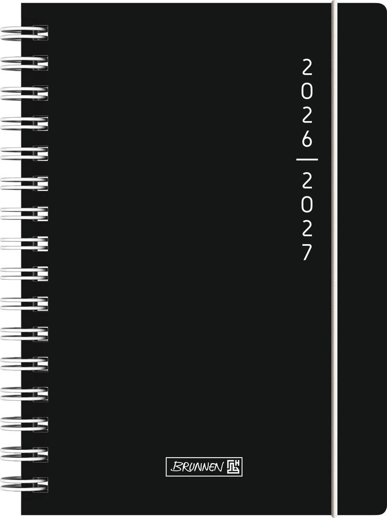 Schülerkalender 2026/2027 'Plain Black' | A5 Kunststoff