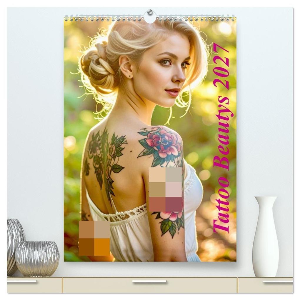 Tattoo Beautys (hochwertiger Premium Wandkalender 2027 DIN A2 hoch) Kunstdruck in Hochglanz