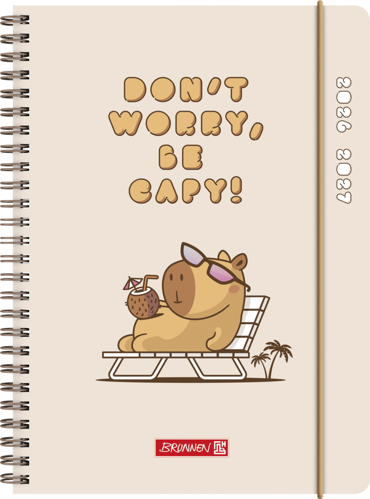 Schülerkalender 2026/2027 'Capy' | A5 Kunststoff