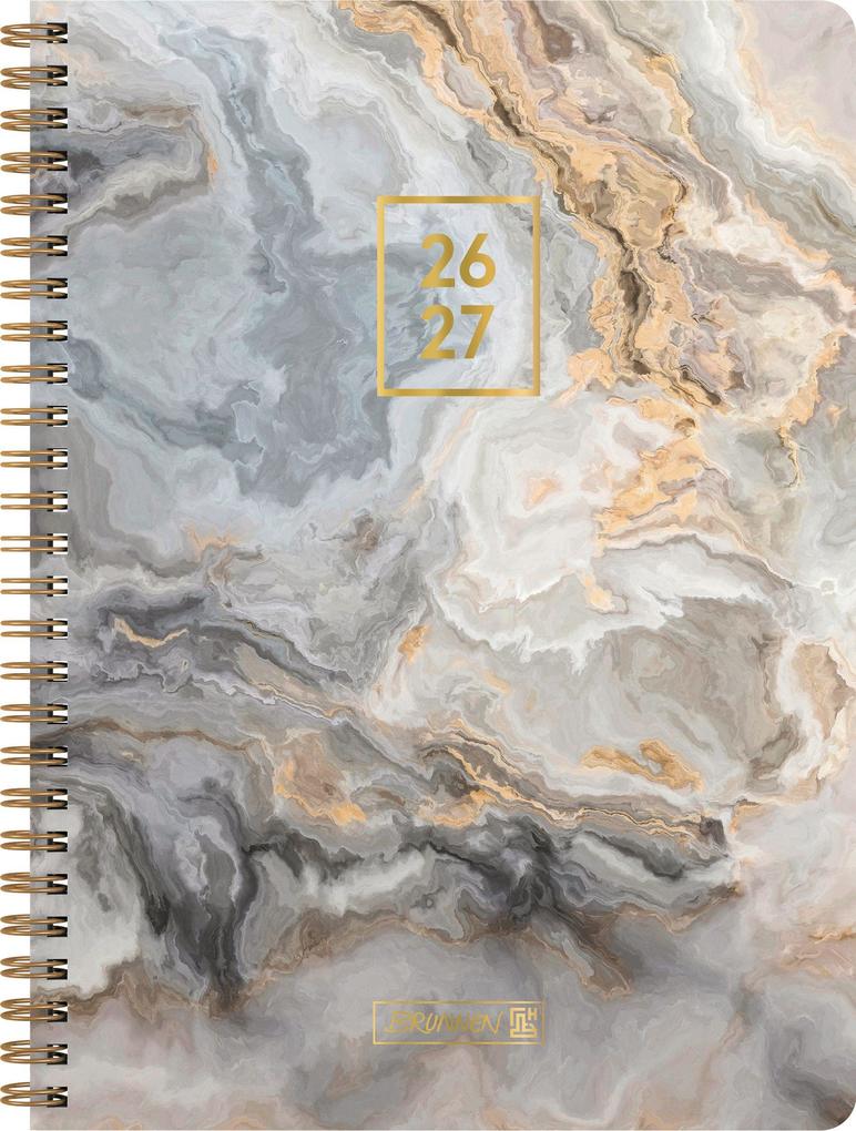Schülerkalender Style 2026/2027 'Pastel Marble' | A5 Kunststoff
