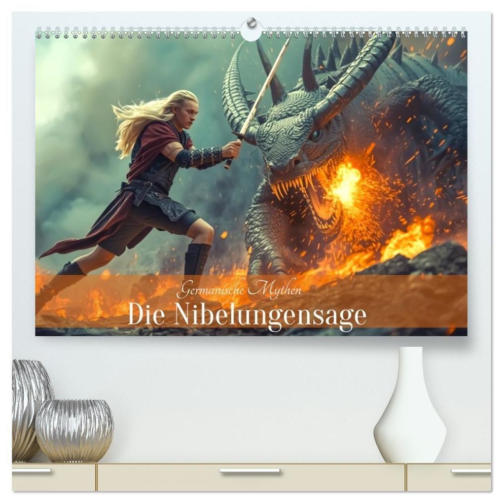 Germanische Mythen - Die Nibelungensage (hochwertiger Premium Wandkalender 2027 DIN A2 quer) Kunstdruck in Hochglanz