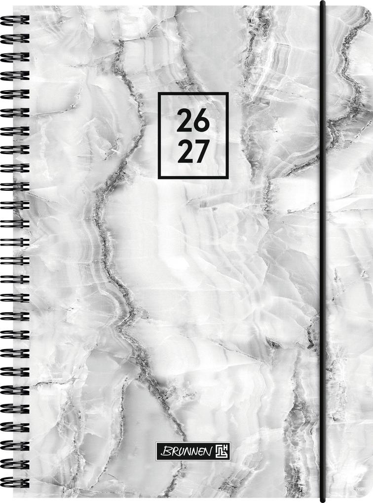 Schülerkalender 2026/2027 'Grey Marble' | A5 Kunststoff