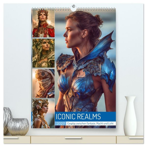 Iconic Realms (hochwertiger Premium Wandkalender 2027 DIN A2 hoch) Kunstdruck in Hochglanz