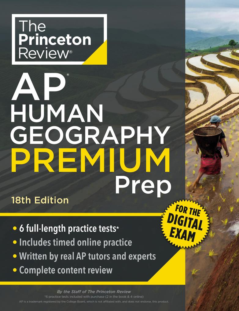 Princeton Review AP Human Geography Premium Prep 18th Edition