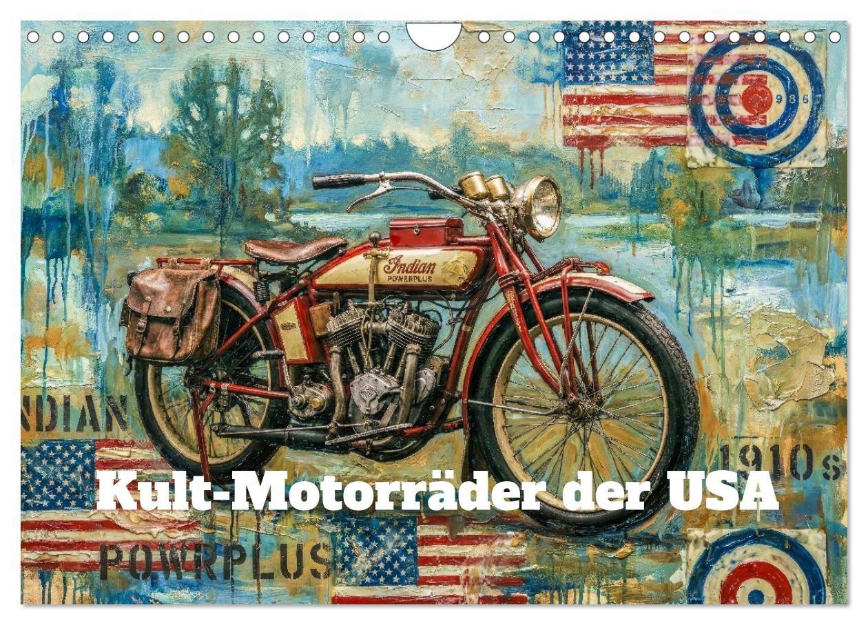 Kult-Motorräder der USA (Wandkalender 2027 DIN A4 quer) CALVENDO Monatskalender