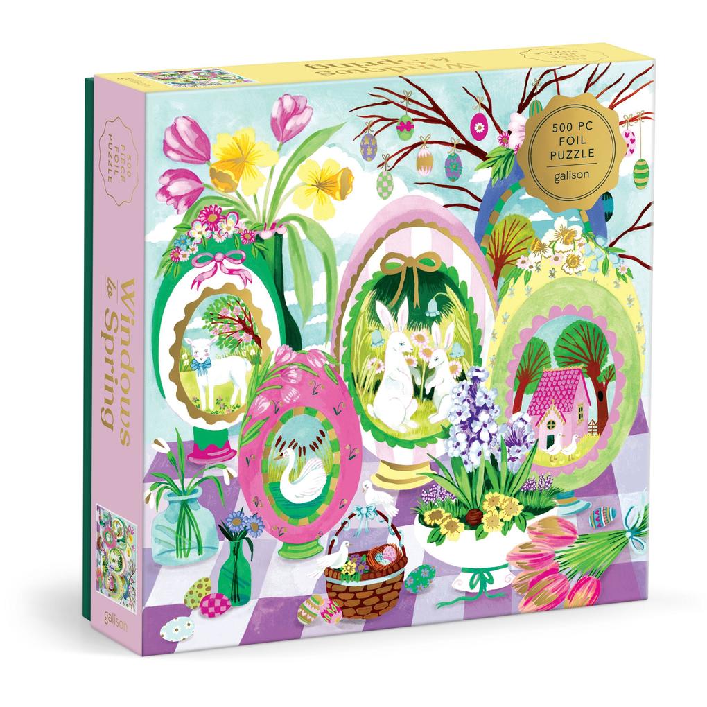 Abrams & Chronicle Books Windows To Spring 500 Piece Foil Puzzle