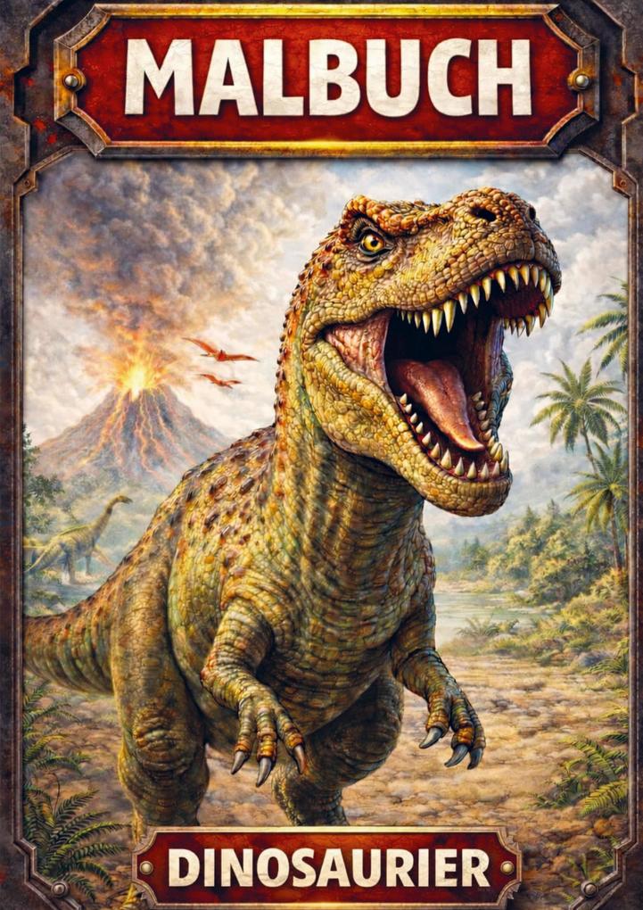 Malbuch Dinosaurier