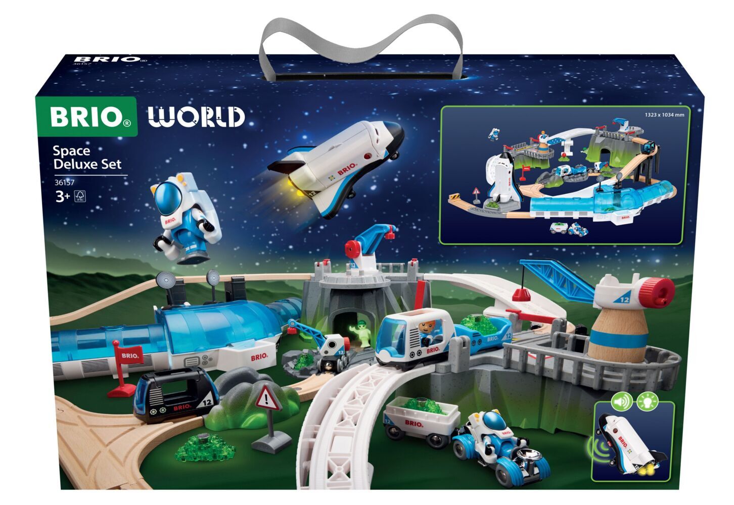 Brio Unisex Eisenbahn-Set Weltraum Deluxe Zugset Mehrfarbig Baby Größe 132,3 X Größe 103,4 X 23,2 Mm - Image 11