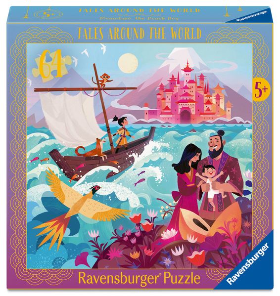 Kinderpuzzle 64 Teile - Momotaro der Pfirsichjunge