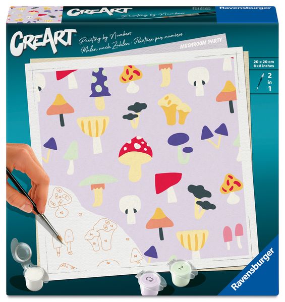 CreArt Malen nach Zahlen Adults Trend - Pilzparty