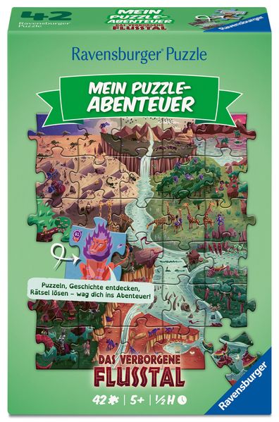 Kinderpuzzle 42 Teile - Mein Puzzle-Abenteuer: Das verborgene Flusstal