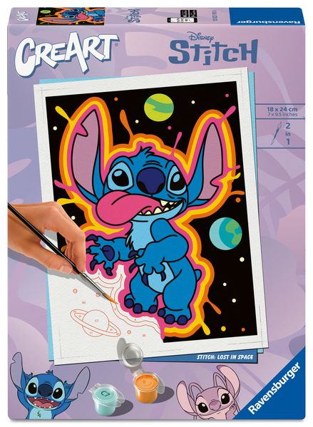 CreArt Malen nach Zahlen Adults Trend - Disney Stitch: Verloren im All