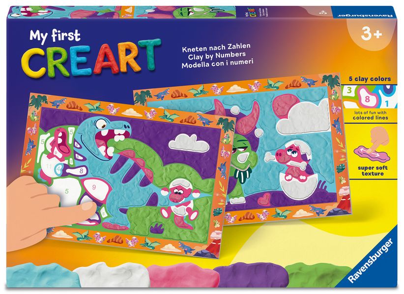 My First CreArt Kneten nach Zahlen - Freche Dinos