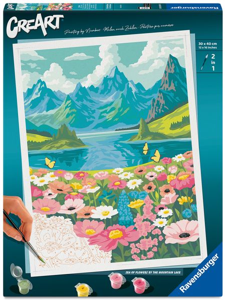 CreArt Adults Trend - Blumenmeer am Bergsee