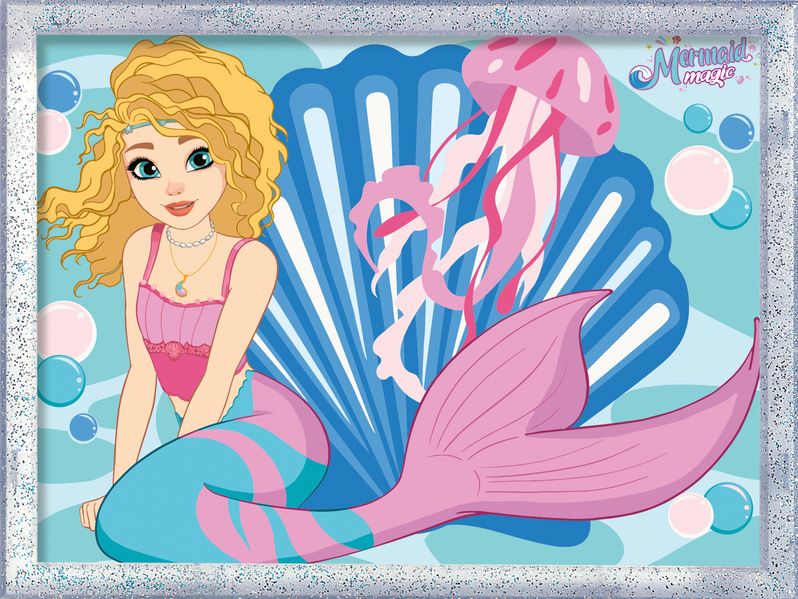 CreArt Malen nach Zahlen Kinder Mermaid Magic - Merlinda