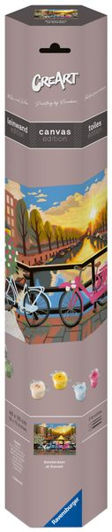CreArt Canvas Leinwand - Amsterdam zum Sonnenuntergang
