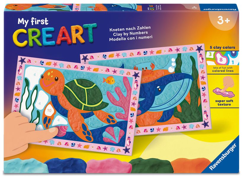 My First CreArt Kneten nach Zahlen - Wal und Schildkröte
