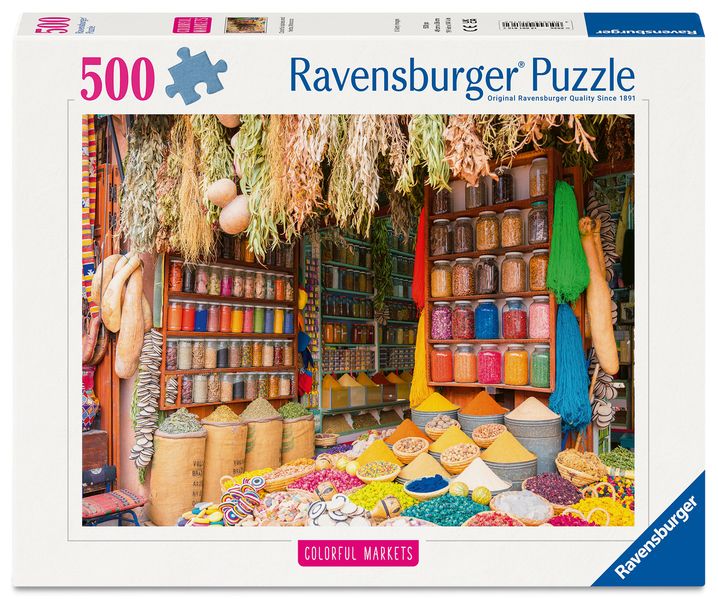 Erwachsenenpuzzle 500 Teile - Bunte Gewürze Marokko