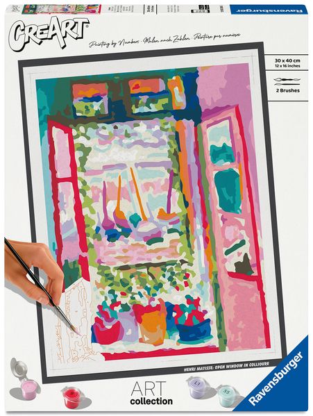 CreArt Malen nach Zahlen Art Collection - Henri Matisse: Offenes Fenster in Collioure