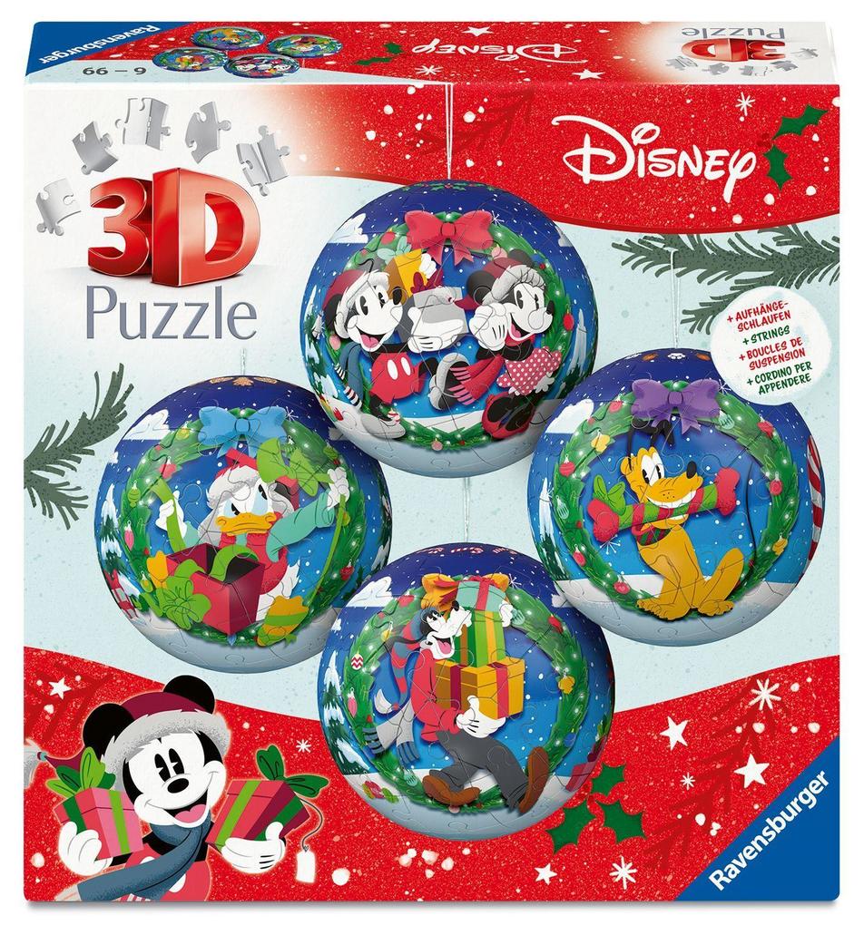 3D Puzzle-Ball-Set Holiday Baubles Disney