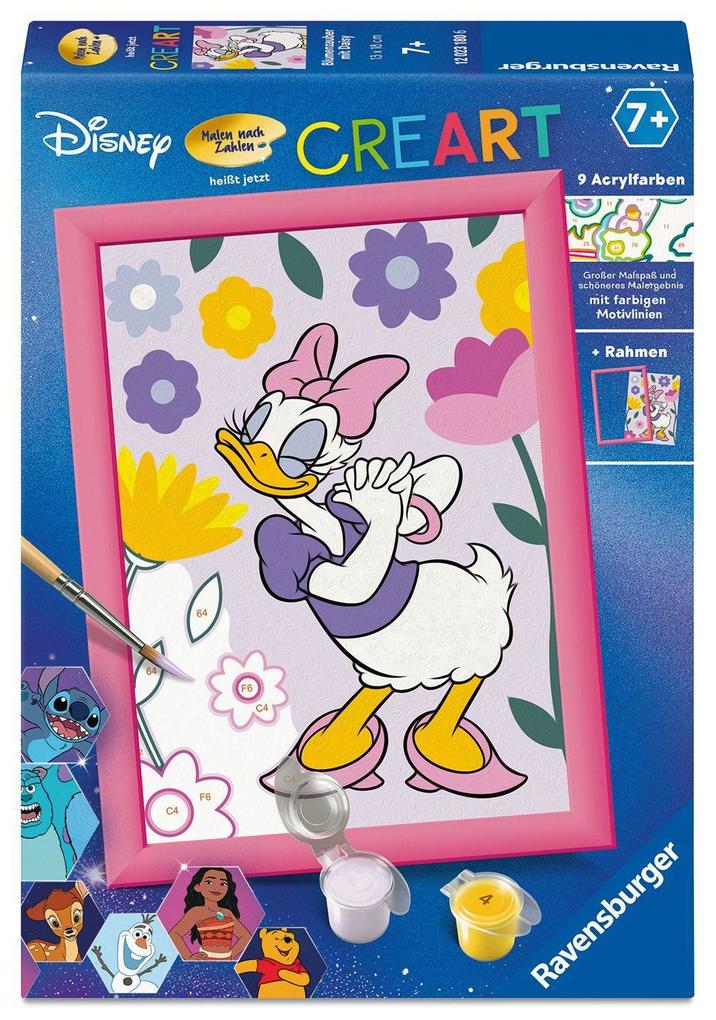 CreArt Malen nach Zahlen Kinder - Disney Daisy Duck