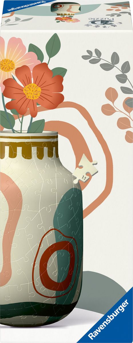 3D Puzzle Vase Organic Beige