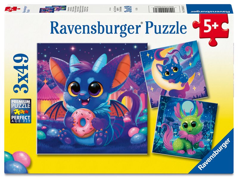 Kinderpuzzle 3x49 Teile - Monsterchen