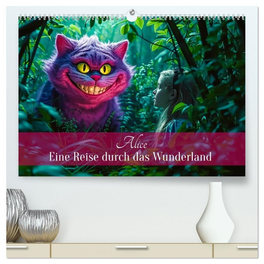 Alice - Eine Reise durch das Wunderland (hochwertiger Premium Wandkalender 2027 DIN A2 quer) Kunstdruck in Hochglanz