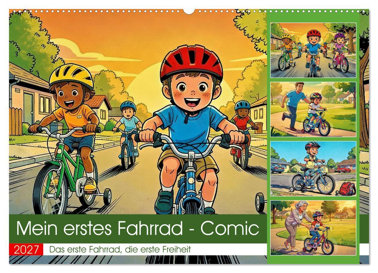 Mein erstes Fahrrad - Comic (Wandkalender 2027 DIN A2 quer) CALVENDO Monatskalender