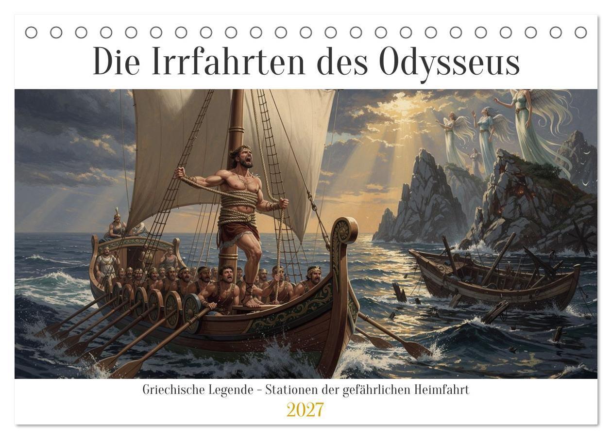 Die Irrfahrten des Odysseus (Tischkalender 2027 DIN A5 quer) CALVENDO Monatskalender