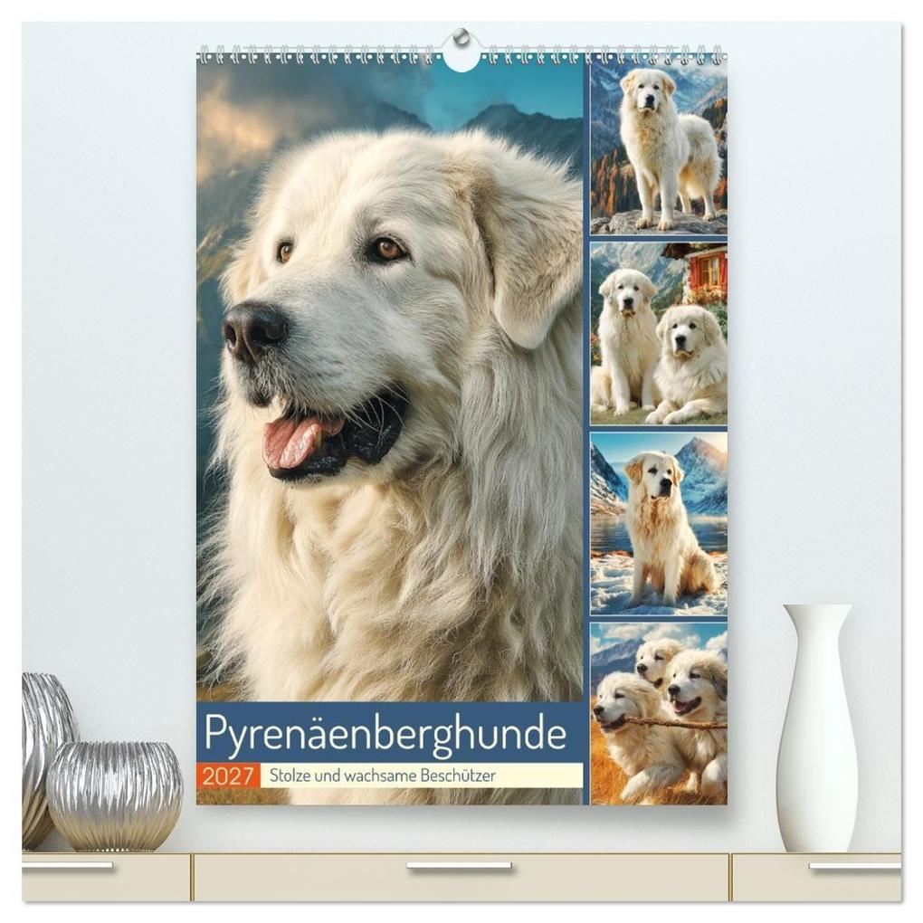 Pyrenäenberghunde. Stolze und wachsame Beschützer (hochwertiger Premium Wandkalender 2027 DIN A2 hoch) Kunstdruck in Hochglanz