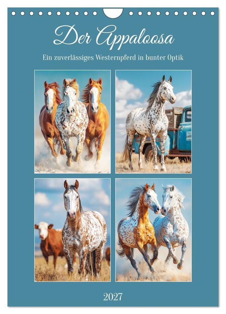 Der Appaloosa. Ein zuverlässiges Westernpferd in bunter Optik (Wandkalender 2027 DIN A4 hoch) CALVENDO Monatskalender