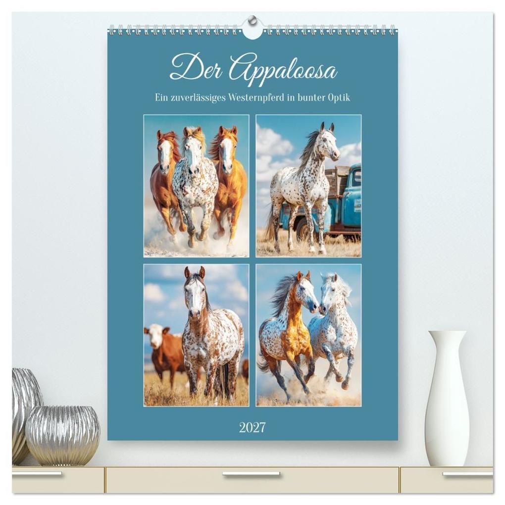 Der Appaloosa. Ein zuverlässiges Westernpferd in bunter Optik (hochwertiger Premium Wandkalender 2027 DIN A2 hoch) Kunstdruck in Hochglanz