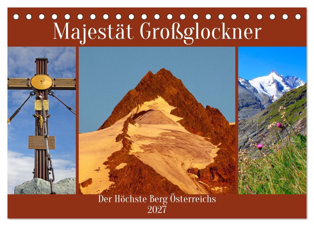 Majestät Großglockner (Tischkalender 2027 DIN A5 quer) CALVENDO Monatskalender