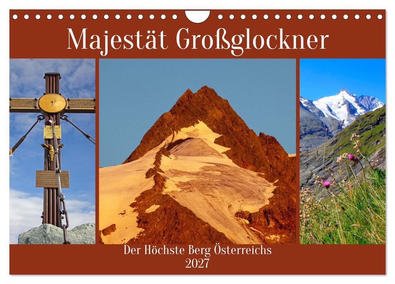 Majestät Großglockner (Wandkalender 2027 DIN A4 quer) CALVENDO Monatskalender
