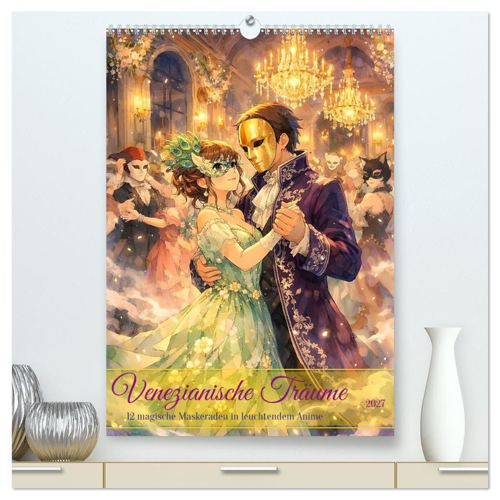 Venezianische Träume (hochwertiger Premium Wandkalender 2027 DIN A2 hoch) Kunstdruck in Hochglanz