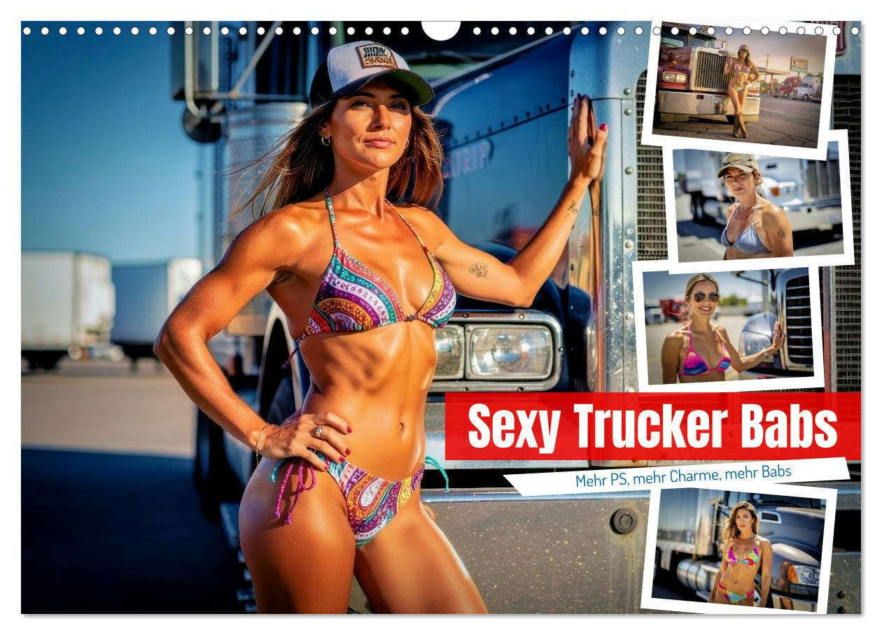 Sexy Trucker Babs (Wandkalender 2027 DIN A3 quer) CALVENDO Monatskalender