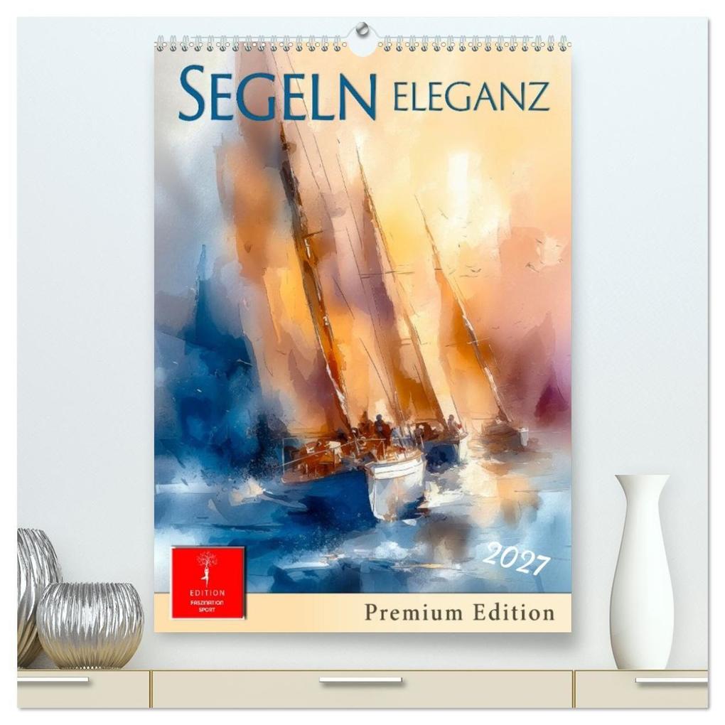 Segeln - Eleganz (hochwertiger Premium Wandkalender 2027 DIN A2 hoch) Kunstdruck in Hochglanz