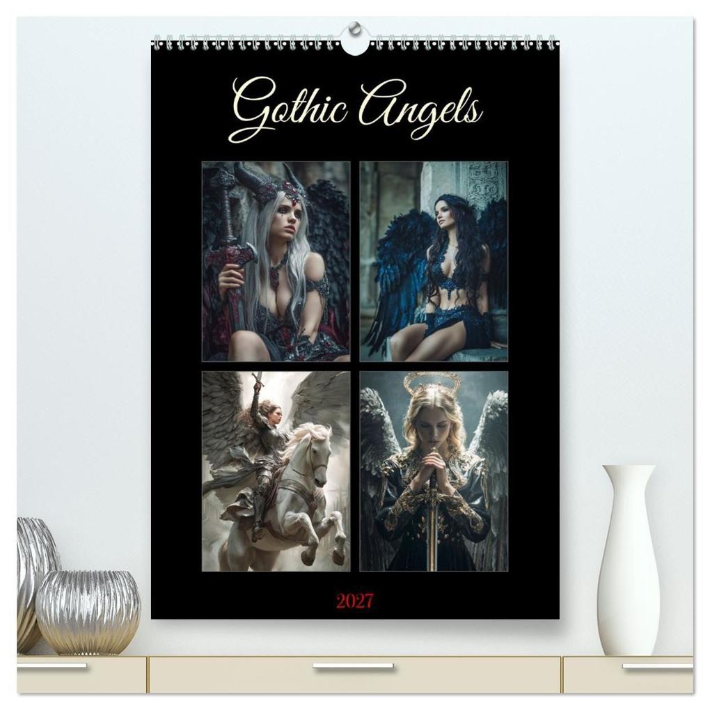 Gothic Angels (hochwertiger Premium Wandkalender 2027 DIN A2 hoch) Kunstdruck in Hochglanz