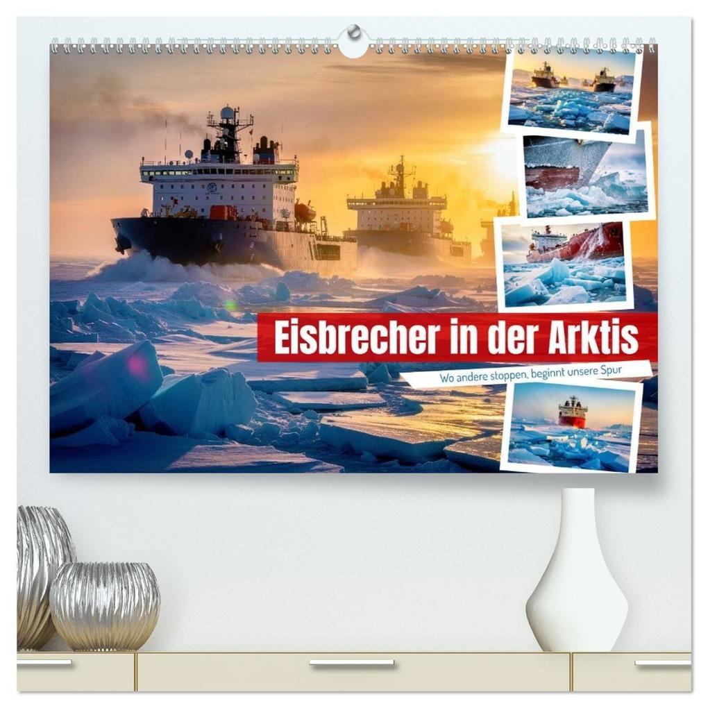 Eisbrecher in der Arktis (hochwertiger Premium Wandkalender 2027 DIN A2 quer) Kunstdruck in Hochglanz