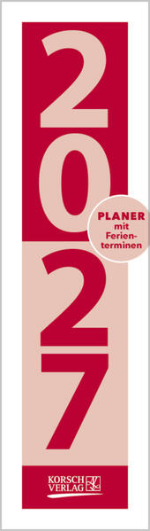Streifenplaner Mini Rot 2027