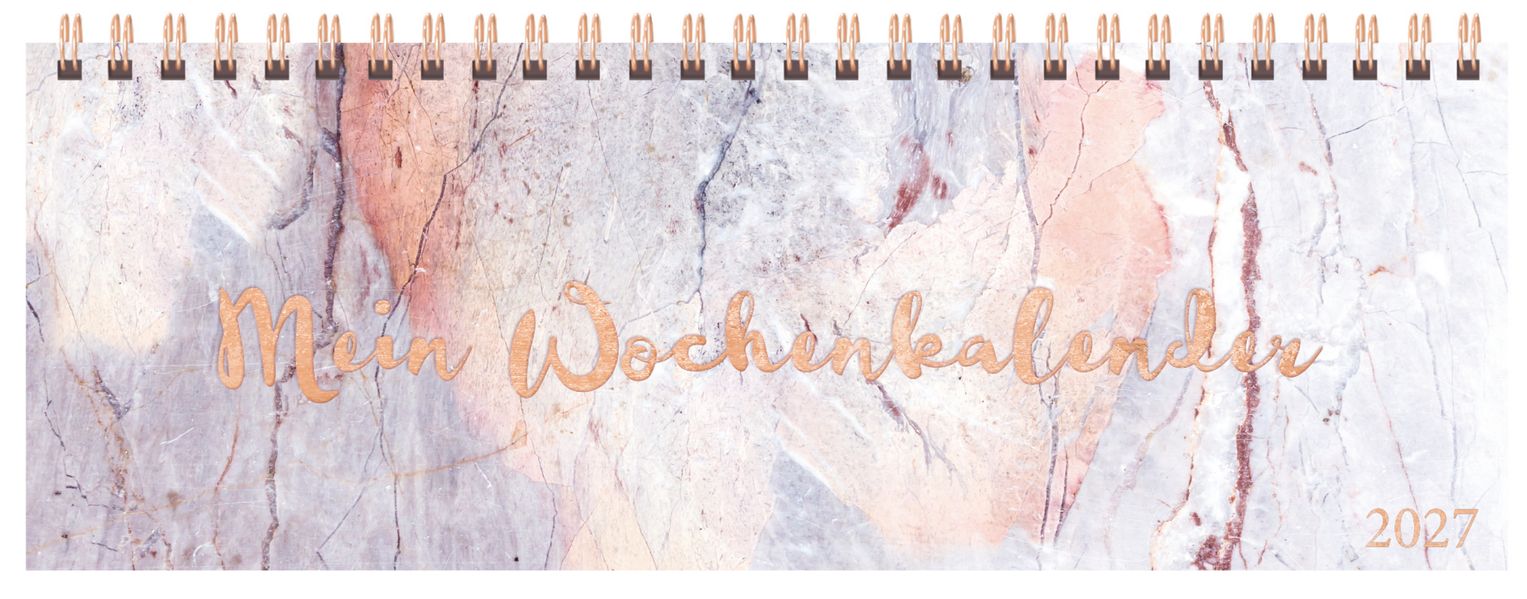Tischquerkalender Marble 2027
