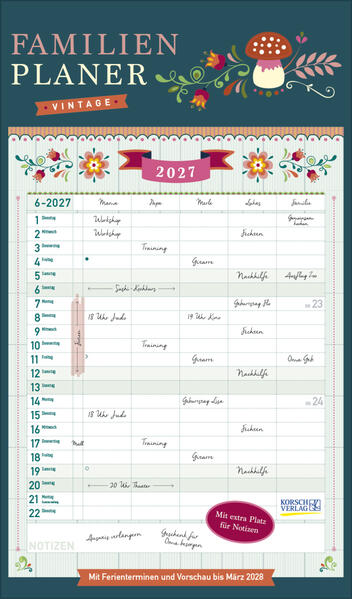 Familienplaner Vintage 2027