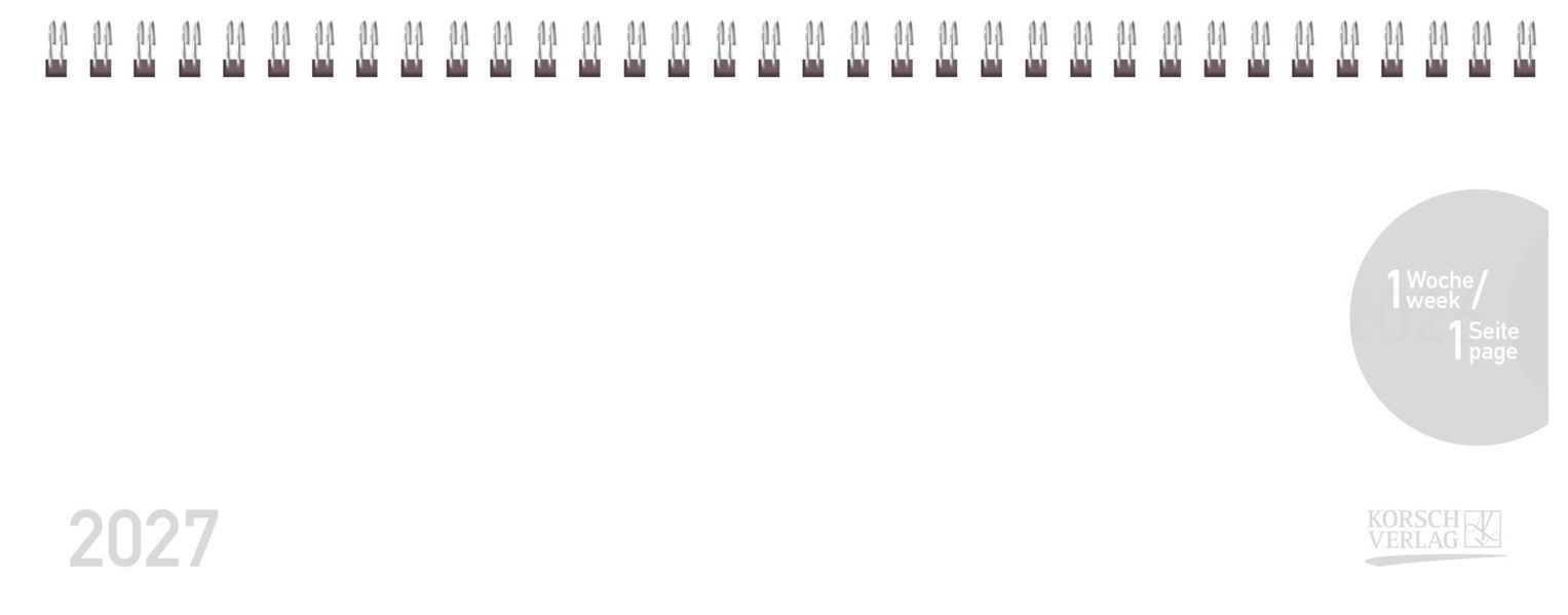 Tischkalender quer Classic Colourlux 2027 weiß