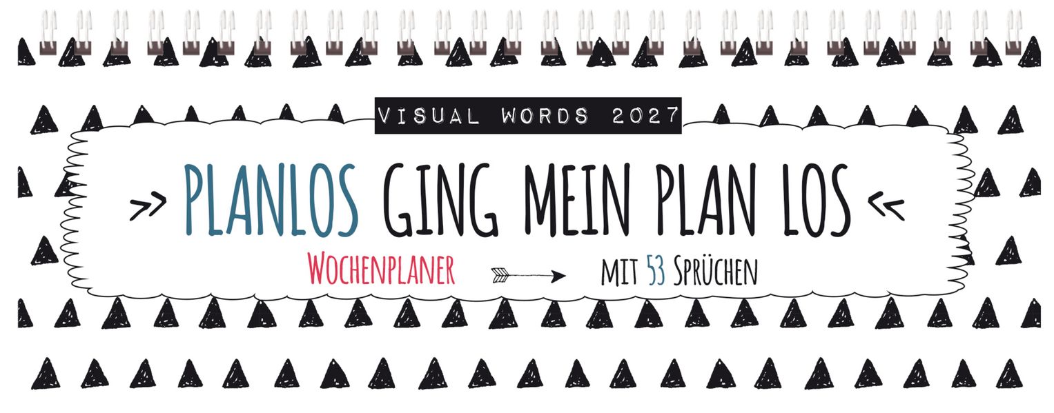Tischquerkalender Visual Words 2027