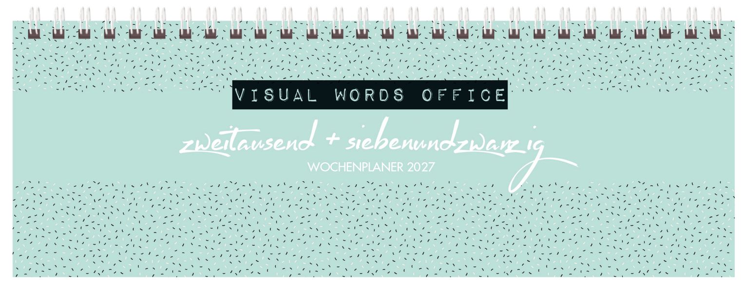 Tischquerkalender Visual Words Office 2027